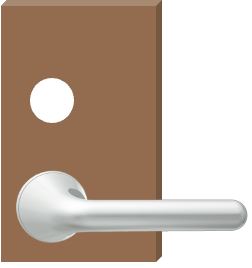 ドアに開ける切り欠き（穴）のイメージ