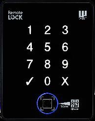 RemoteLOCK 9j-Q のテンキーとQRコードの読み取り部の外観