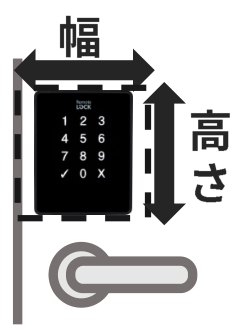 9jの取り付けスペースの測り方。テンキーまわりの幅と高さ